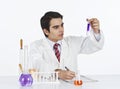 Scientist doing scientific experiment in a laboratory Royalty Free Stock Photo