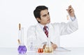 Scientist doing scientific experiment in a laboratory Royalty Free Stock Photo