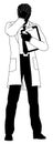 Scientist Engineer Inspector Upset Man Silhouette