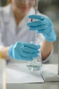 Scientist with equipment and science experiments Royalty Free Stock Photo