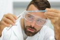 scientist experimenting in laboratory Royalty Free Stock Photo