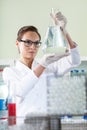 Scientist experimenting in laboratory Royalty Free Stock Photo