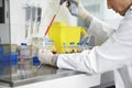 Scientist Filling Test Tube With Hitech Pipette Royalty Free Stock Photo