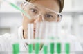 Scientist Filling Test Tubes With Pipette Royalty Free Stock Photo