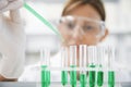 Scientist Filling Test Tubes With Pipette Royalty Free Stock Photo