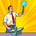 The scientist forges on the anvil of knowledge about planet eart