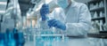 Scientist hands close-up nanomaterial nanotec nanotechnology conducting research