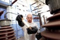 Scientist holding large fuse