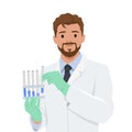 Scientist Holding Test Tubes in Laboratory Royalty Free Stock Photo