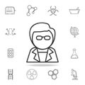 Scientist icon. Detailed set of science and learning outline icons. Premium quality graphic design. One of the collection icons fo