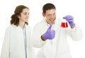 Scientist and Intern Thumbs Up Royalty Free Stock Photo