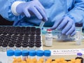 Scientist Investigates Medical Treatment for Covid-19 Coronavirus in Hospital