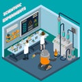 Scientist Isometric Illustration Royalty Free Stock Photo