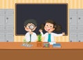 Scientist kids in the classroom