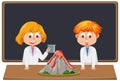 Scientist kids doing science experiment