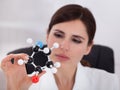 Scientist Looking At Molecular Structure Royalty Free Stock Photo