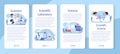 Scientist mobile application banner set. Idea of education and innovation