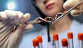 Scientist modifying DNA sequence in lab , generated by AI