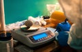 A scientist prepares a chicken embryo in vitro.