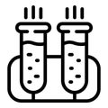Scientist Test Tube Experiment Icon, Outline Style