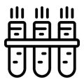 Scientist Test Tube Stand Icon, Outline Style