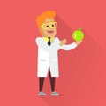 Scientist at Work Vector Flat Style Illustration