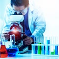 Scientist working in pharmaceutical laboratory. Royalty Free Stock Photo