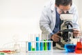 Scientist working in pharmaceutical laboratory. Royalty Free Stock Photo