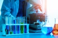 Scientist working in pharmaceutical laboratory Royalty Free Stock Photo