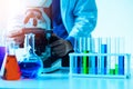Scientist working in pharmaceutical laboratory. Royalty Free Stock Photo