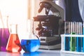 Scientist working in pharmaceutical laboratory. Royalty Free Stock Photo