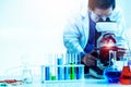 Scientist working in pharmaceutical laboratory. Royalty Free Stock Photo