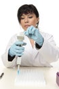 Scientist working with pipette Royalty Free Stock Photo