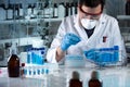 Scientist working with samples in the research laboratory Royalty Free Stock Photo