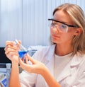 Scientist with test tube science lab Royalty Free Stock Photo