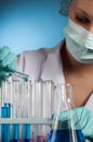 Scientist wth test tube science lab Royalty Free Stock Photo
