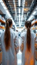 Scientists Collaborating in High-Tech Laboratory