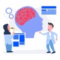 Scientists developing artificial intelligence illustration