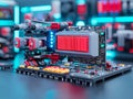 Scientists exploring quantum algorithms and quantum processors in a detailed photograph of a quantum computing research