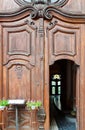 The Scientists House door in Lviv, Ukraine.