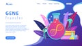 Gene therapy concept landing page. Royalty Free Stock Photo