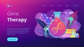 Gene therapy concept landing page. Royalty Free Stock Photo