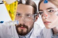 Scientists making experiment Royalty Free Stock Photo