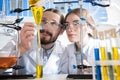 Scientists making experiment Royalty Free Stock Photo