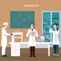 Scientists People Flat Composition Royalty Free Stock Photo