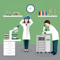 Scientists People And Laboratory Composition Royalty Free Stock Photo