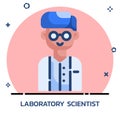 Scientists. Science lab worker flat style