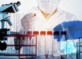 Scientists and scientific equipment In the laboratory,Laboratory research concept,science background Royalty Free Stock Photo