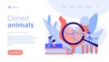 Genetically modified animals concept landing page.