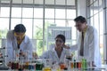 Scientists working in laboratory Royalty Free Stock Photo